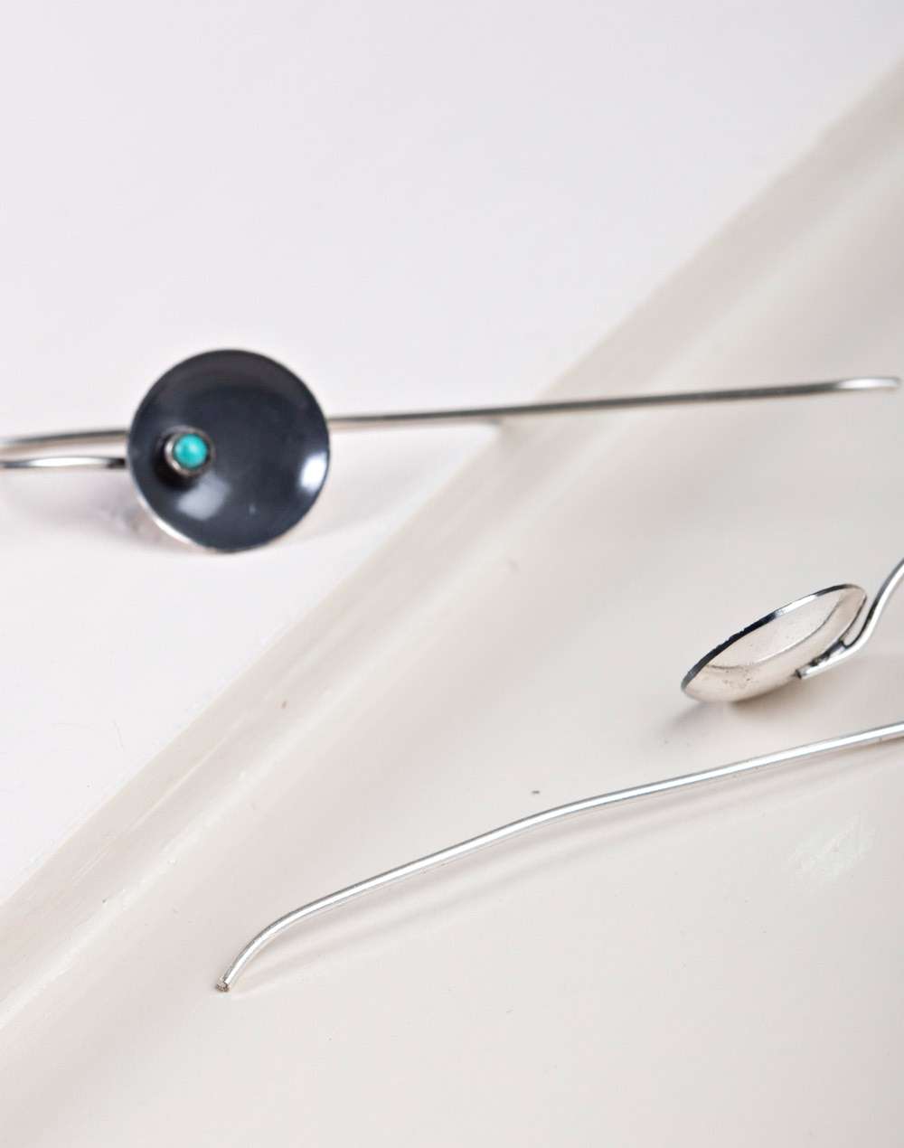Silver Turquoise Dangler Earrings