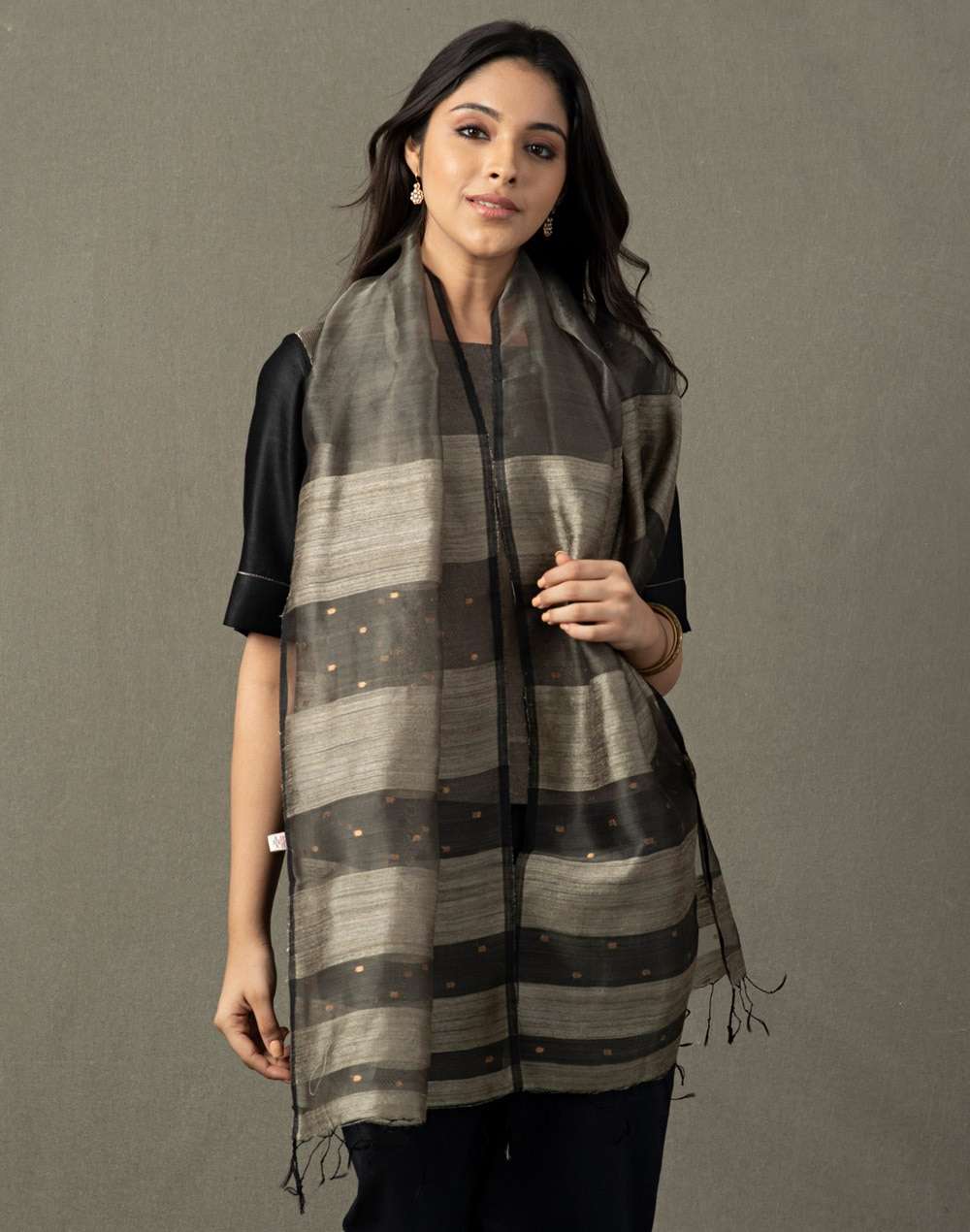 Silk Matka Jamdani Stole