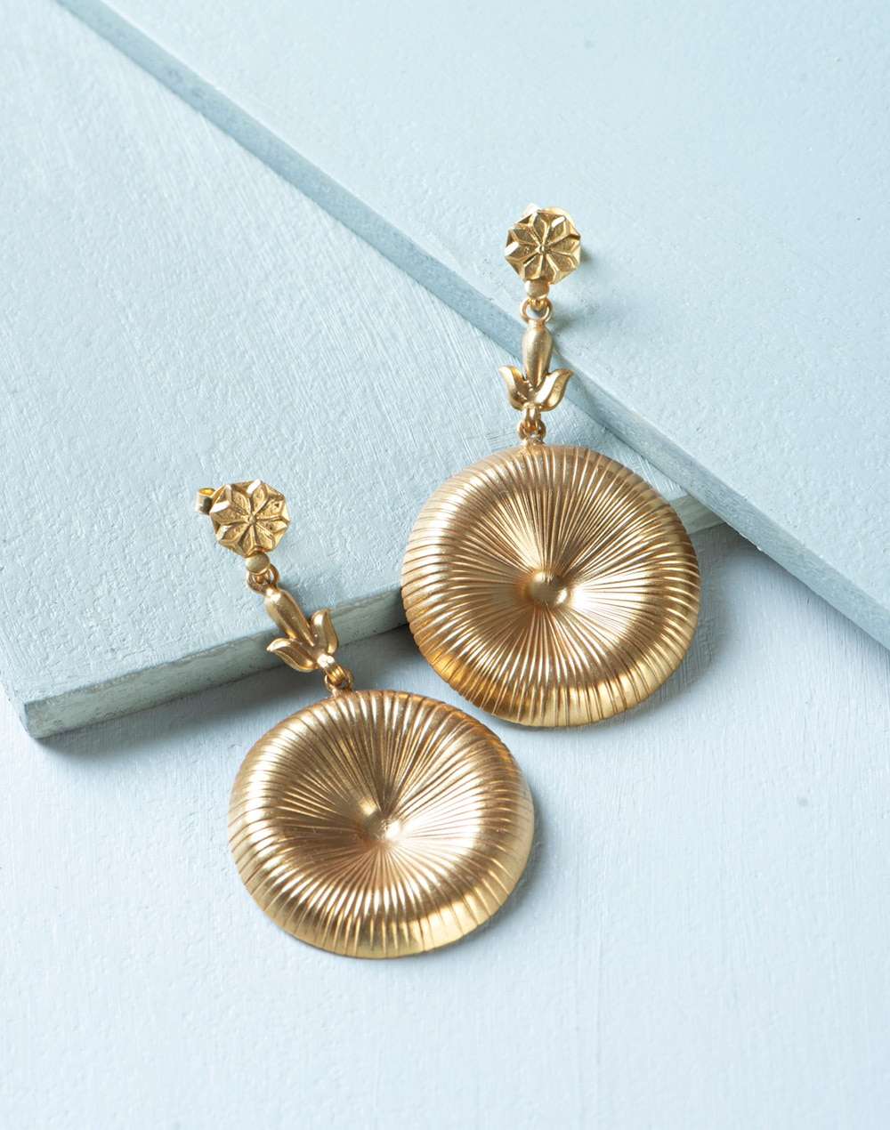 Silver Gold Plated Dangler Earrings