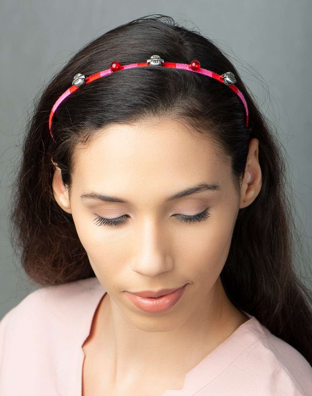 Thread Pink Hair Band