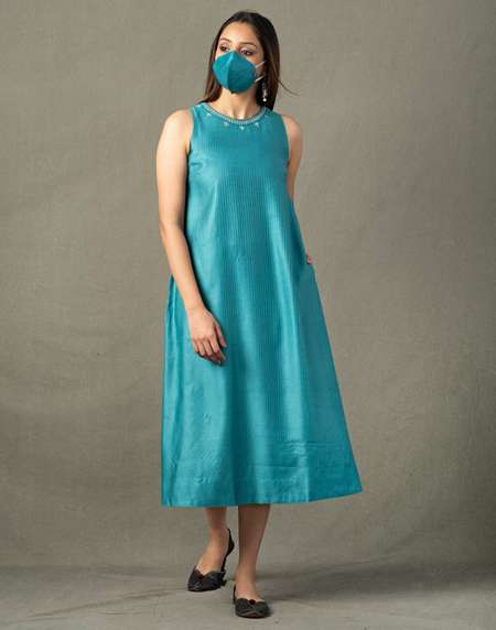 fabindia silk dresses Buy Cotton Silk Block Printed Dress for Women Online at Fabindia