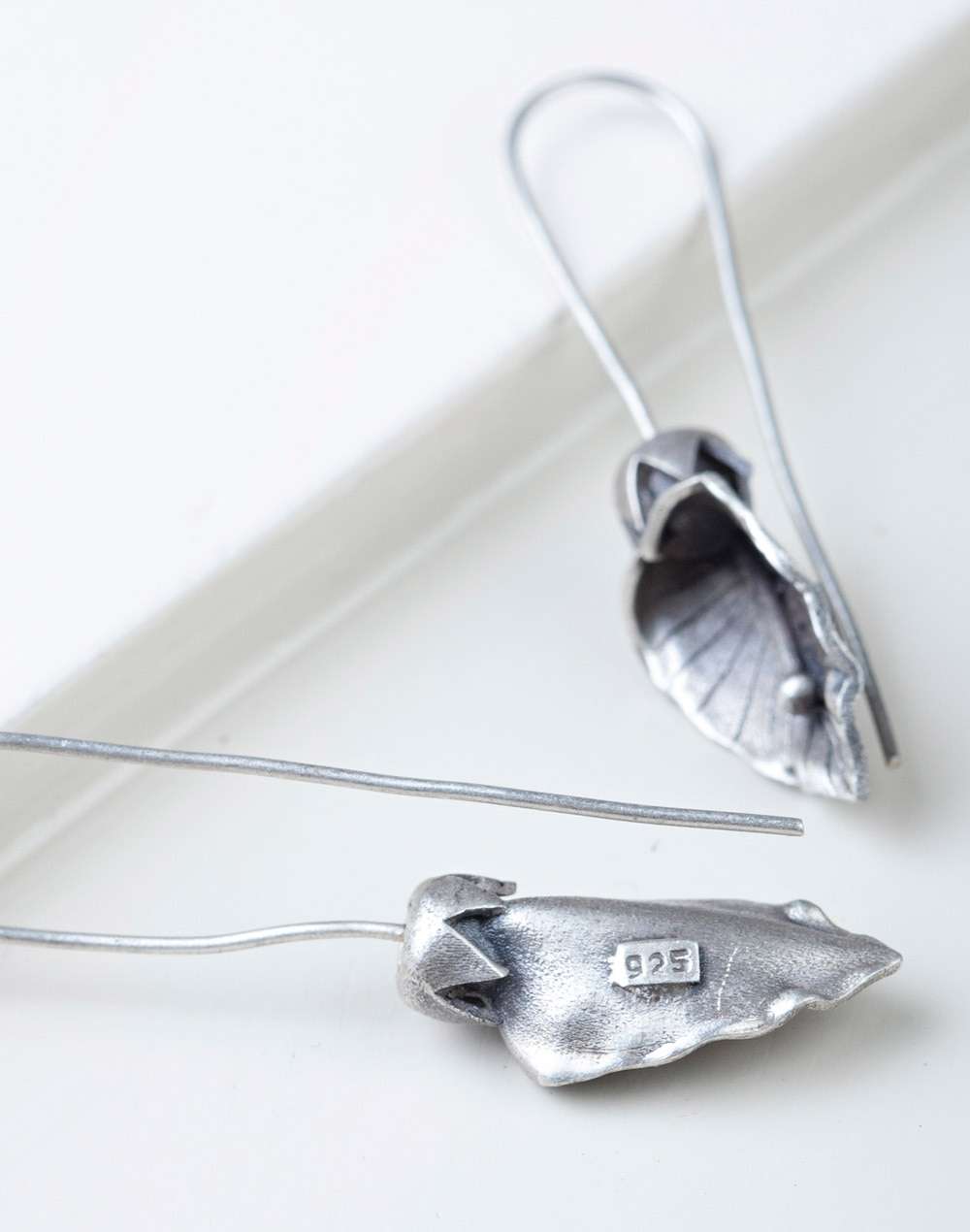 Silver Ethnic Dangler Earrings