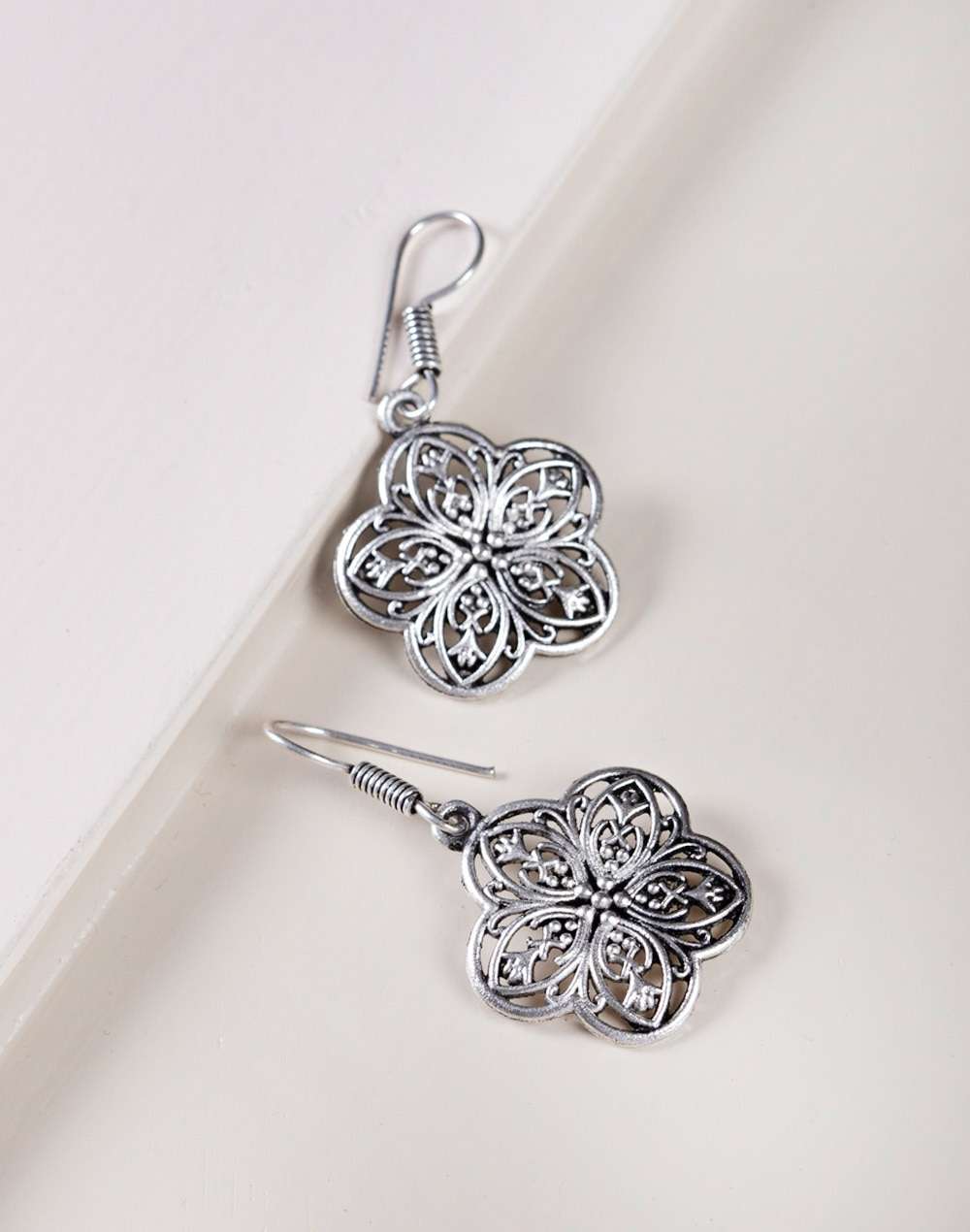Metal Ethnic Dangler Earrings