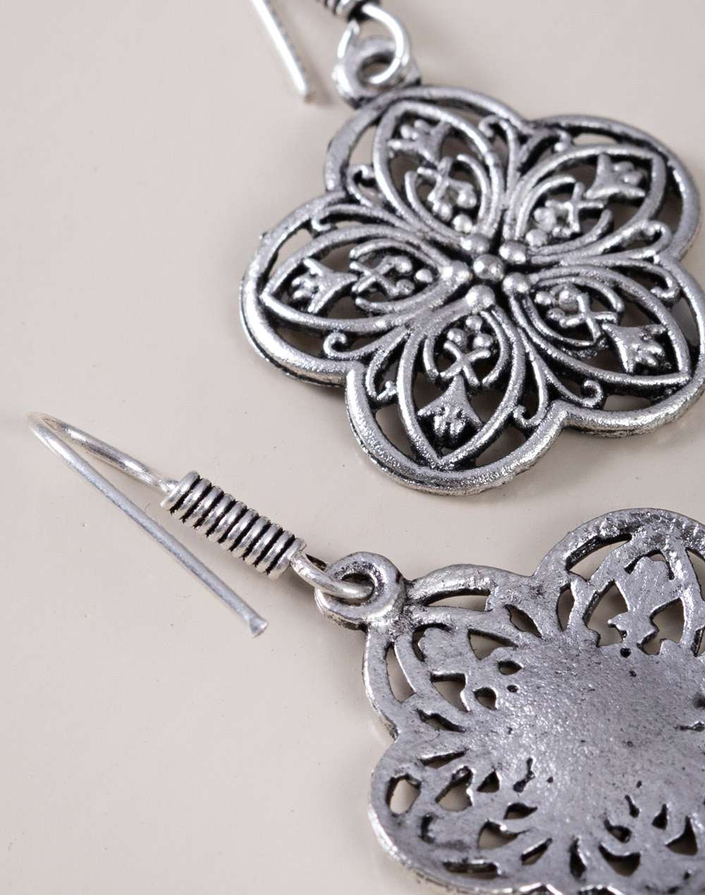 Metal Ethnic Dangler Earrings