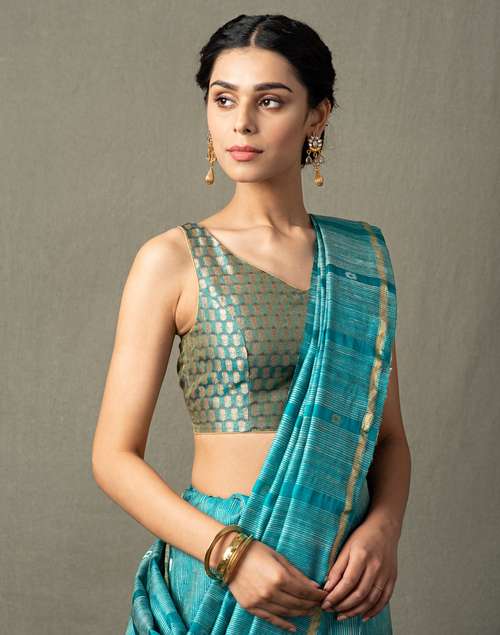 Cotton Silk Cutwork Blouse Cotton Silk Cutwork Blouse