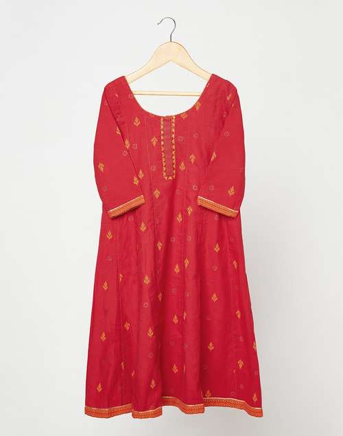 Cotton Dobby 3 Piece Churidar Suit Set Cotton Dobby 3 Piece Churidar Suit Set