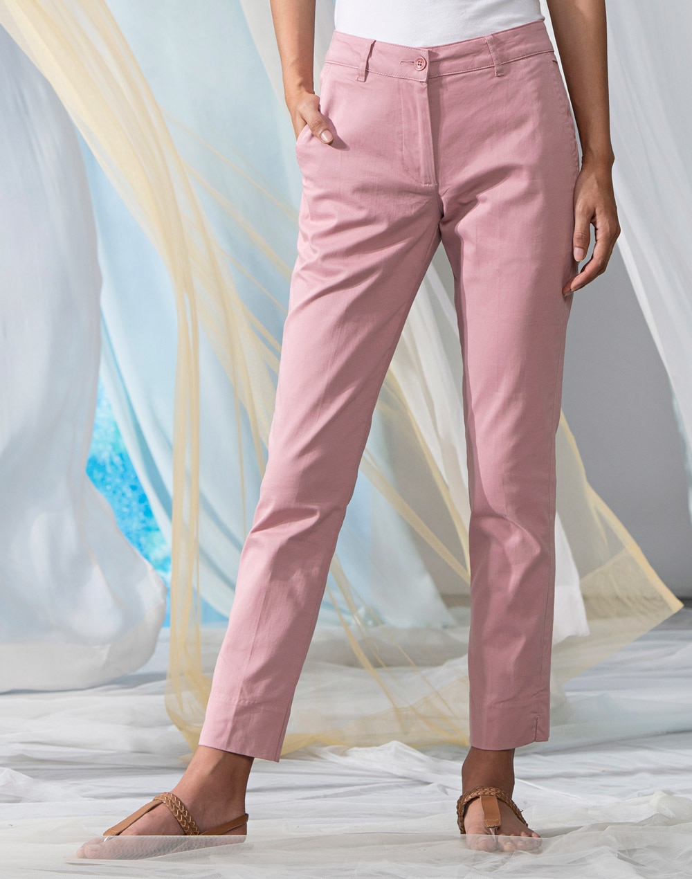 Buy Cotton Lycra Slim Fit Stretch Pant for Women Online at