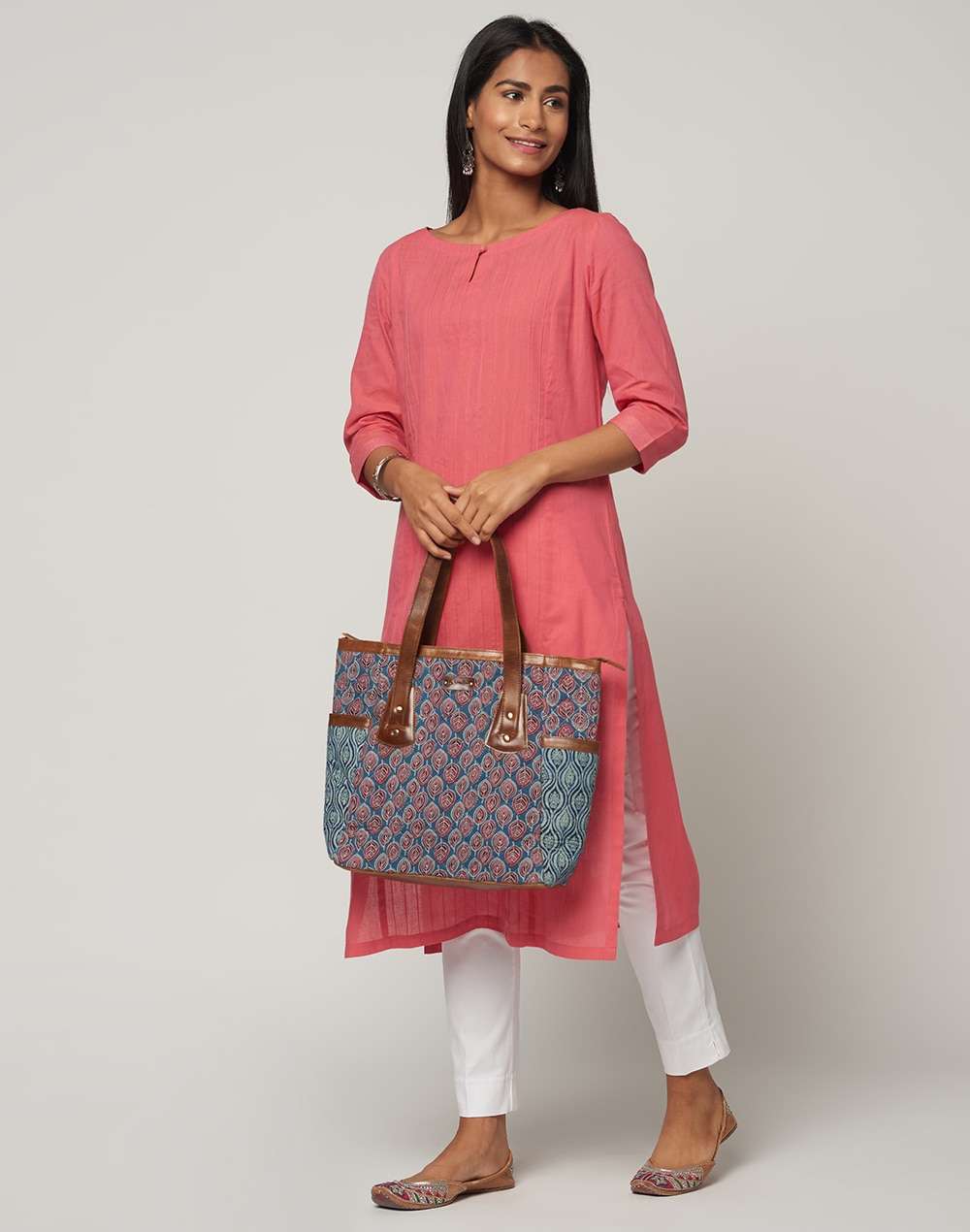 Cotton Quilted Tote Bag