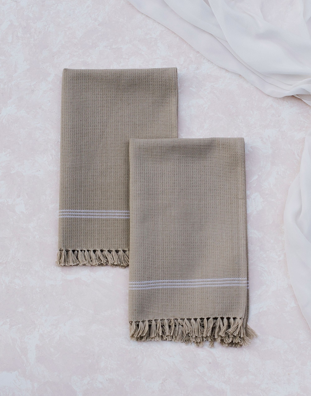 Beige Jia Cotton Honeycomb Hand Towel Set Of 2 Beige Jia Cotton Honeycomb Hand Towel Set Of 2