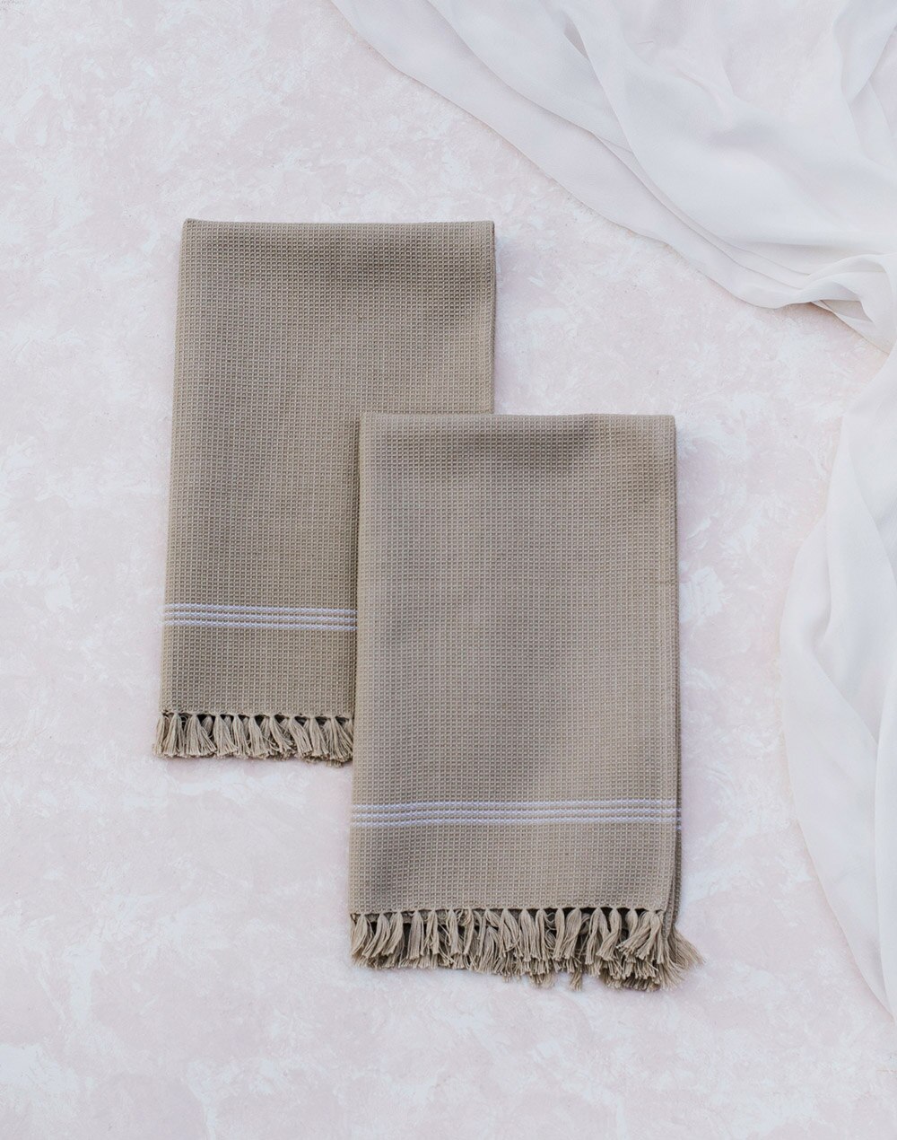 Beige Jia Cotton Honeycomb Hand Towel Set Of 2 Beige Jia Cotton Honeycomb Hand Towel Set Of 2