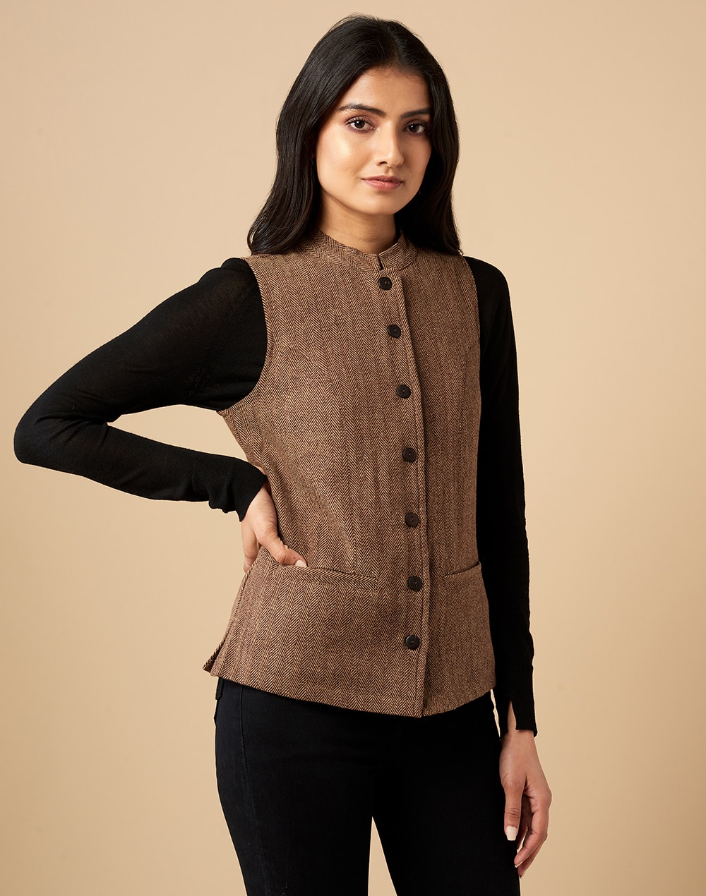 Wool Tweed Welt Pocket Jacket