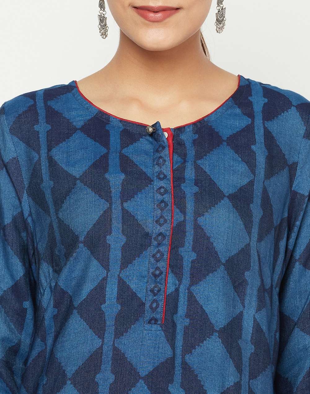Viscose Tussar Printed Knee Length Kurta