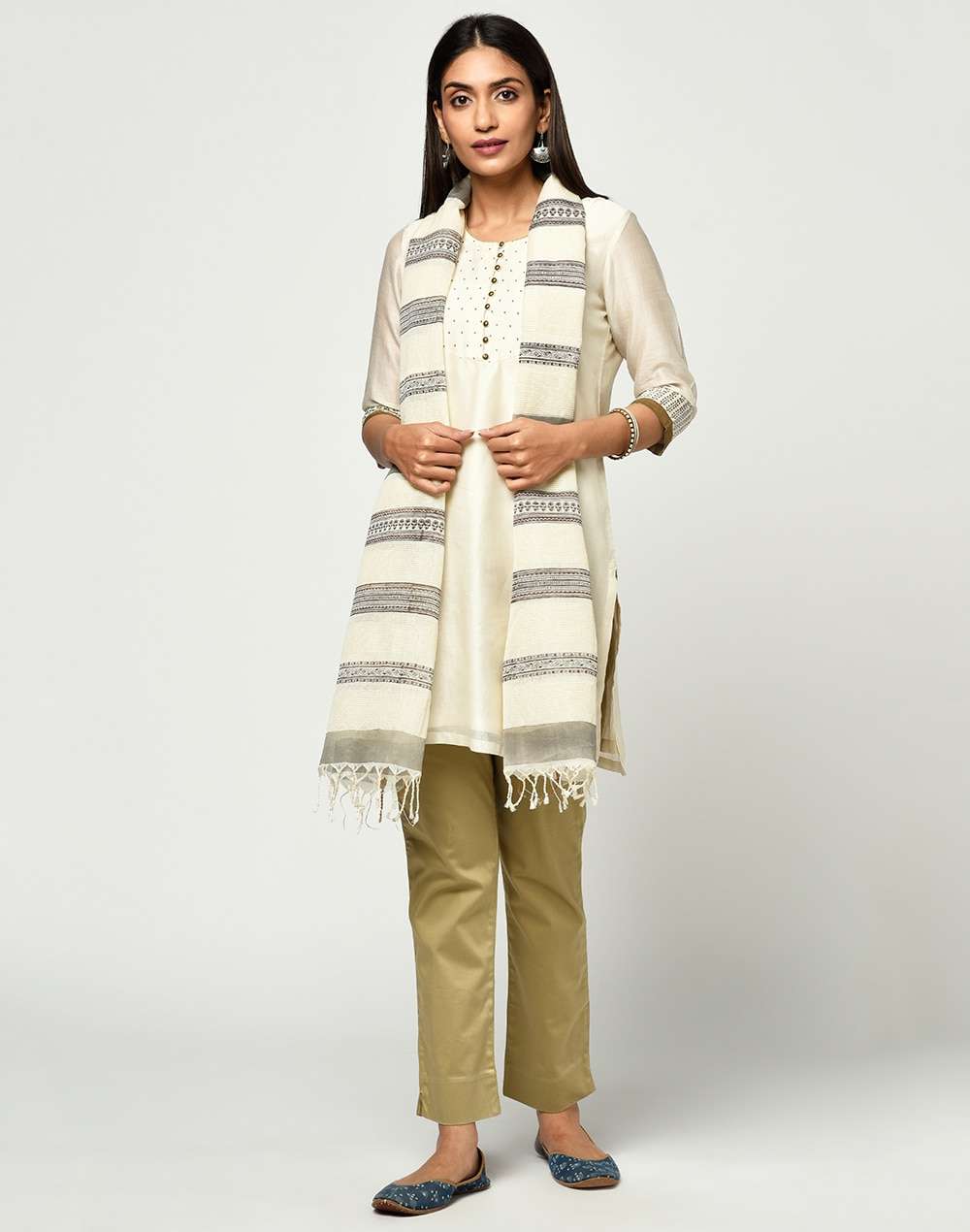 Cotton Silk Maheshwari Printed Stole