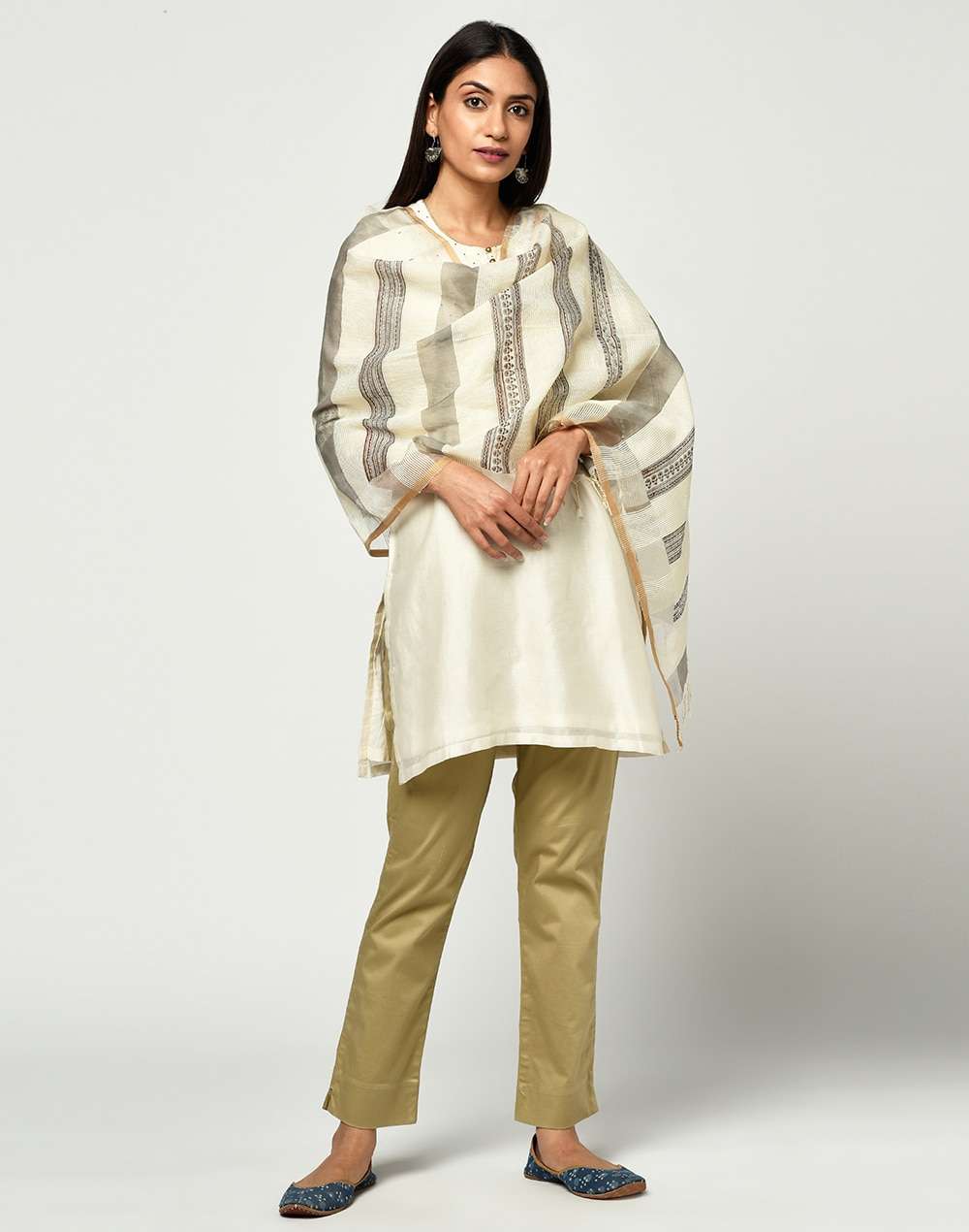 Cotton Silk Maheshwari Printed Stole