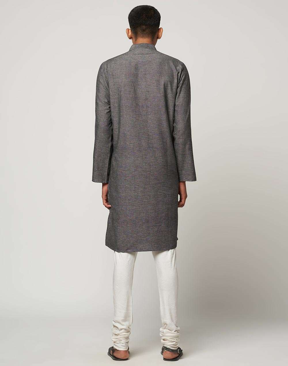Cotton Slub Slim Fit Long Kurta