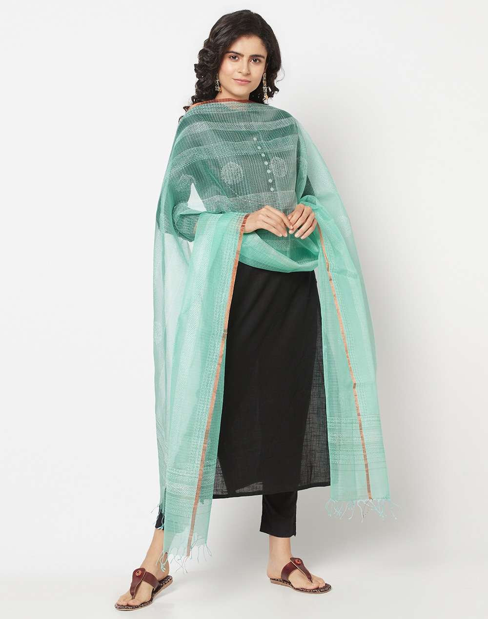 Cotton Silk Maheshwari Printed Dupatta