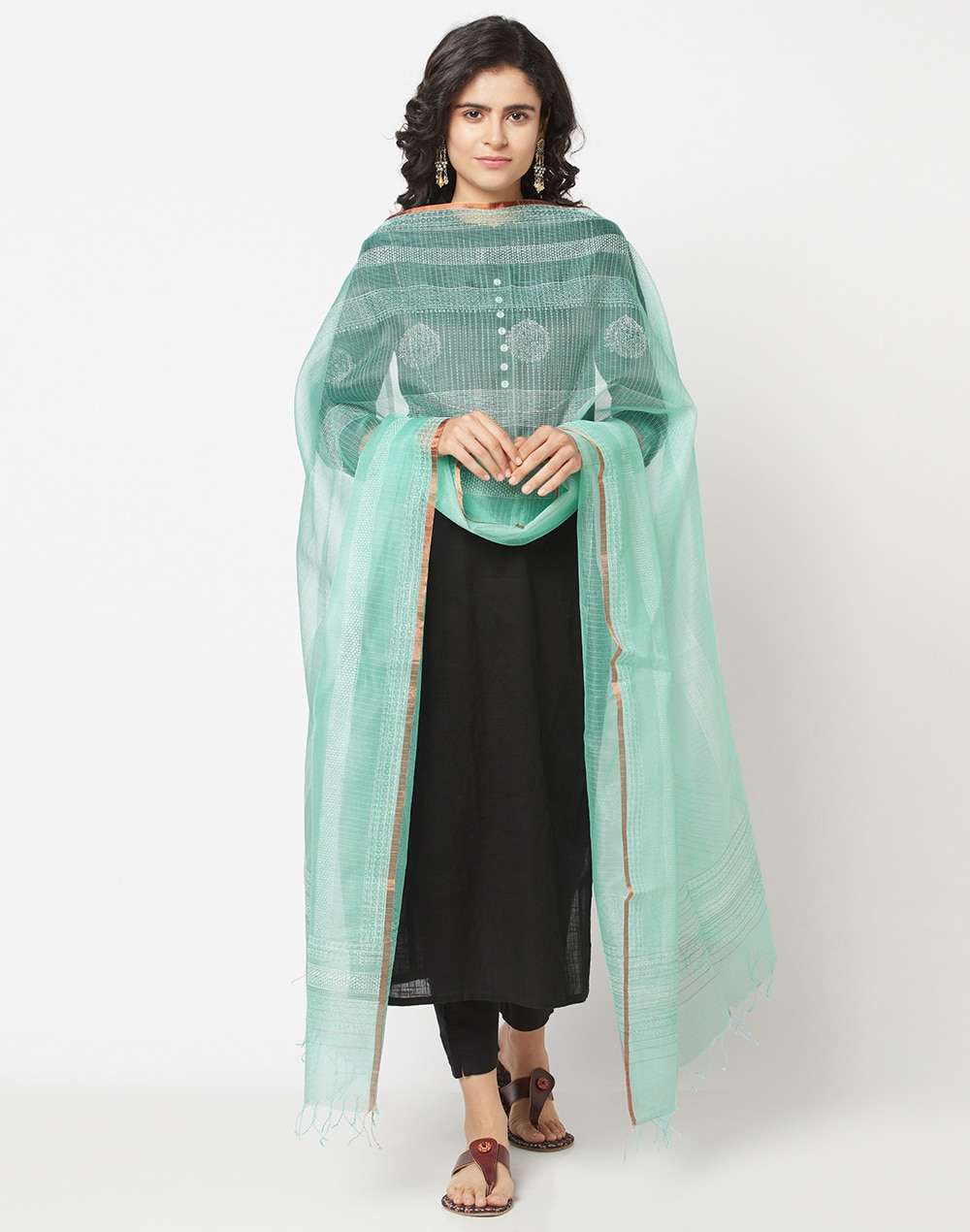 Cotton Silk Maheshwari Printed Dupatta