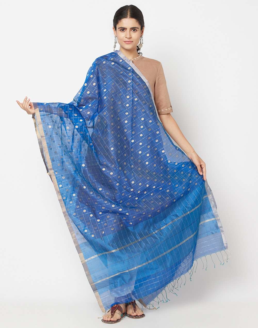 Cotton Silk Chanderi Dupatta