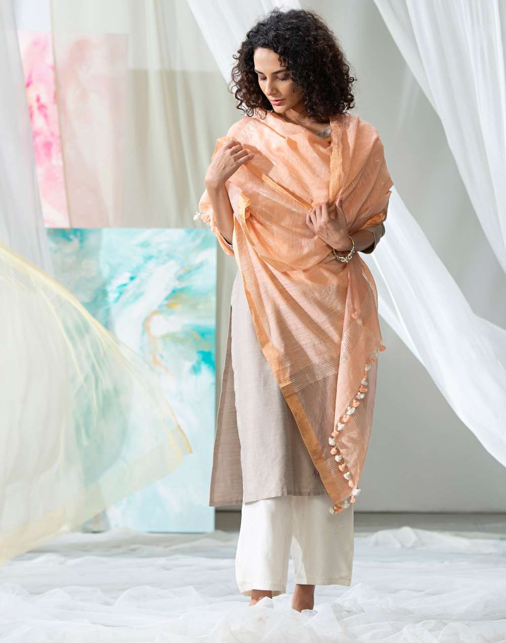 Cotton Silk Jamdani Dupatta