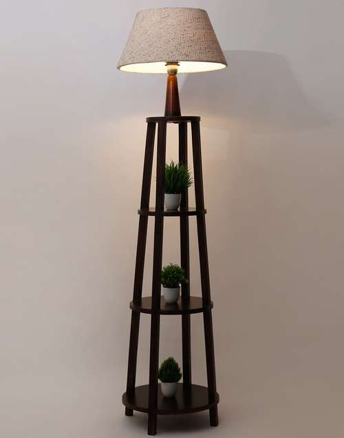 Multi Humaina Ambient Wood Lacquered Floor Lamp Without Shade Multi Humaina Ambient Wood Lacquered Floor Lamp Without Shade