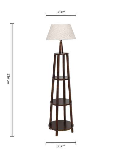Multi Humaina Ambient Wood Lacquered Floor Lamp Without Shade Multi Humaina Ambient Wood Lacquered Floor Lamp Without Shade