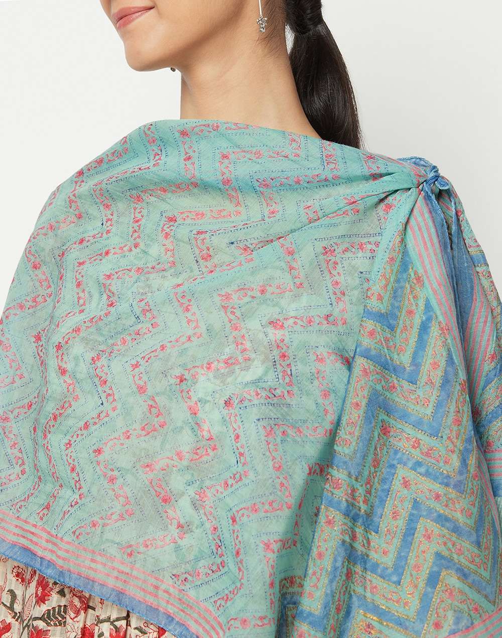 Cotton Silk Printed Stole