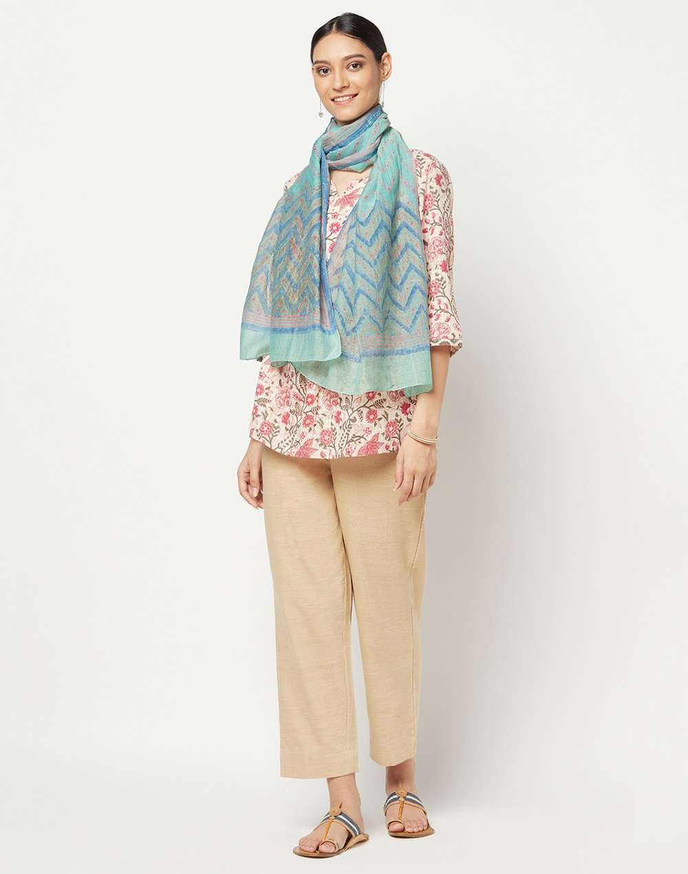 Cotton Silk Printed Stole