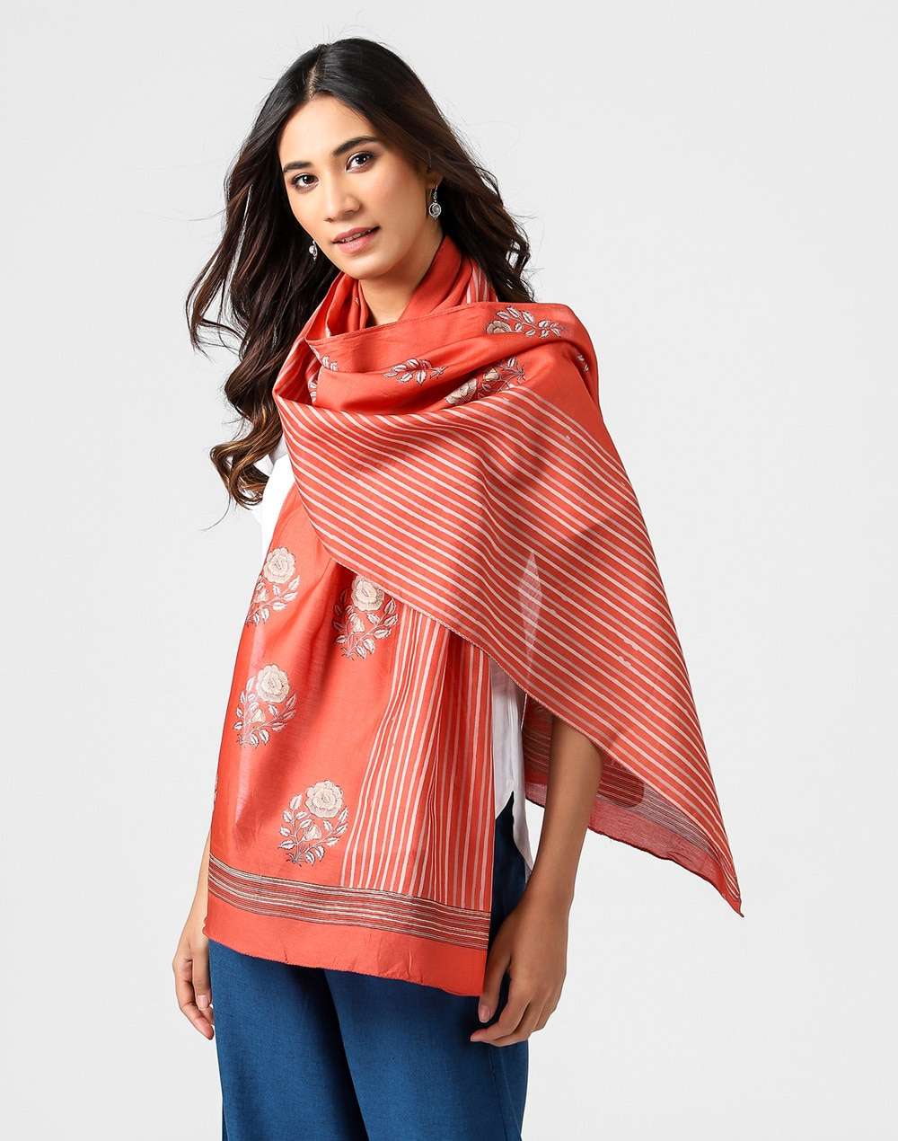 Cotton Silk Printed Stole