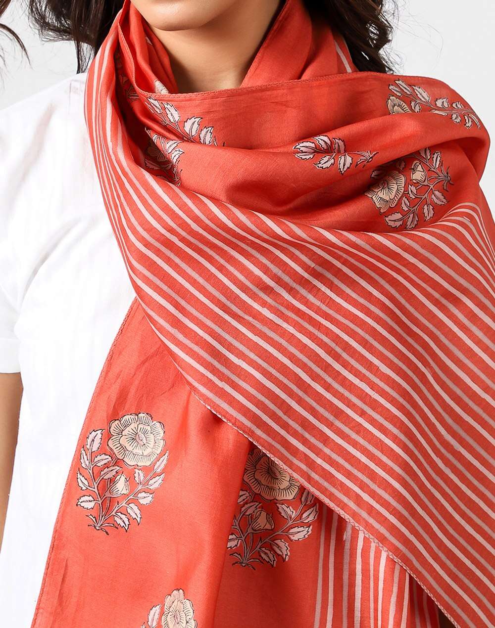 Cotton Silk Printed Stole