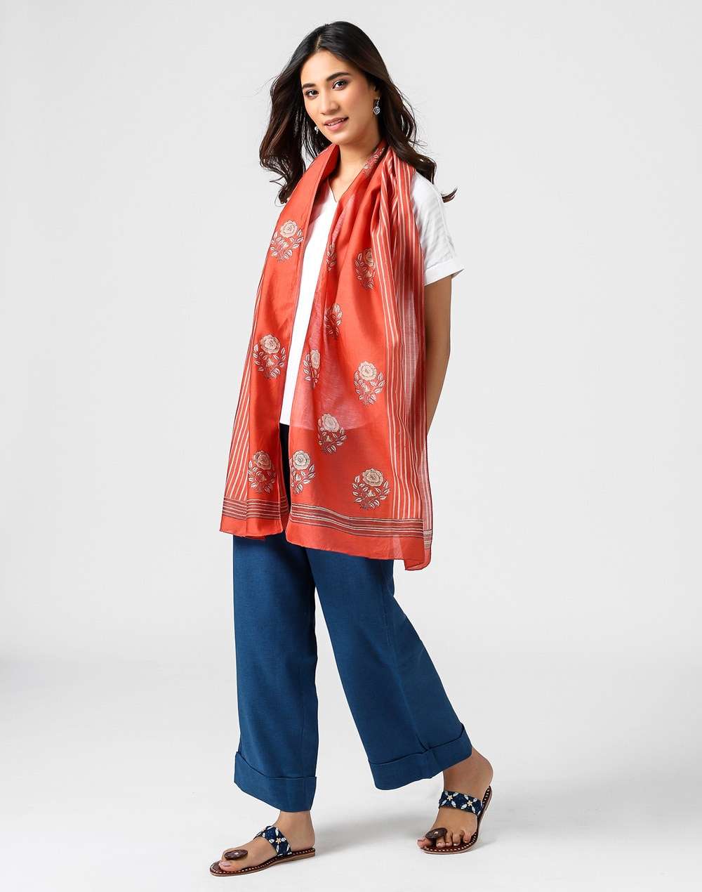 Cotton Silk Printed Stole