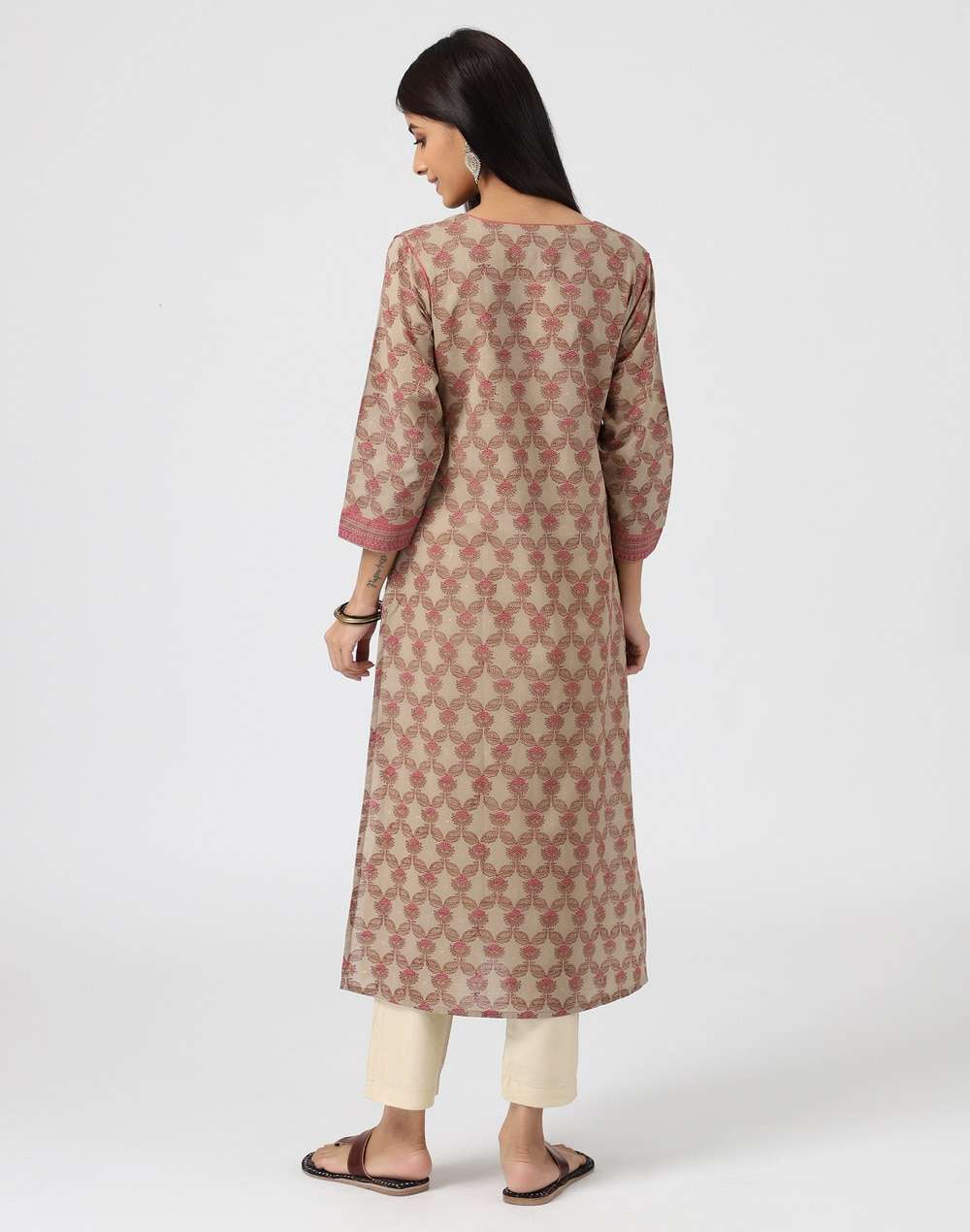 Cotton Hand Block Printed Long Kurta