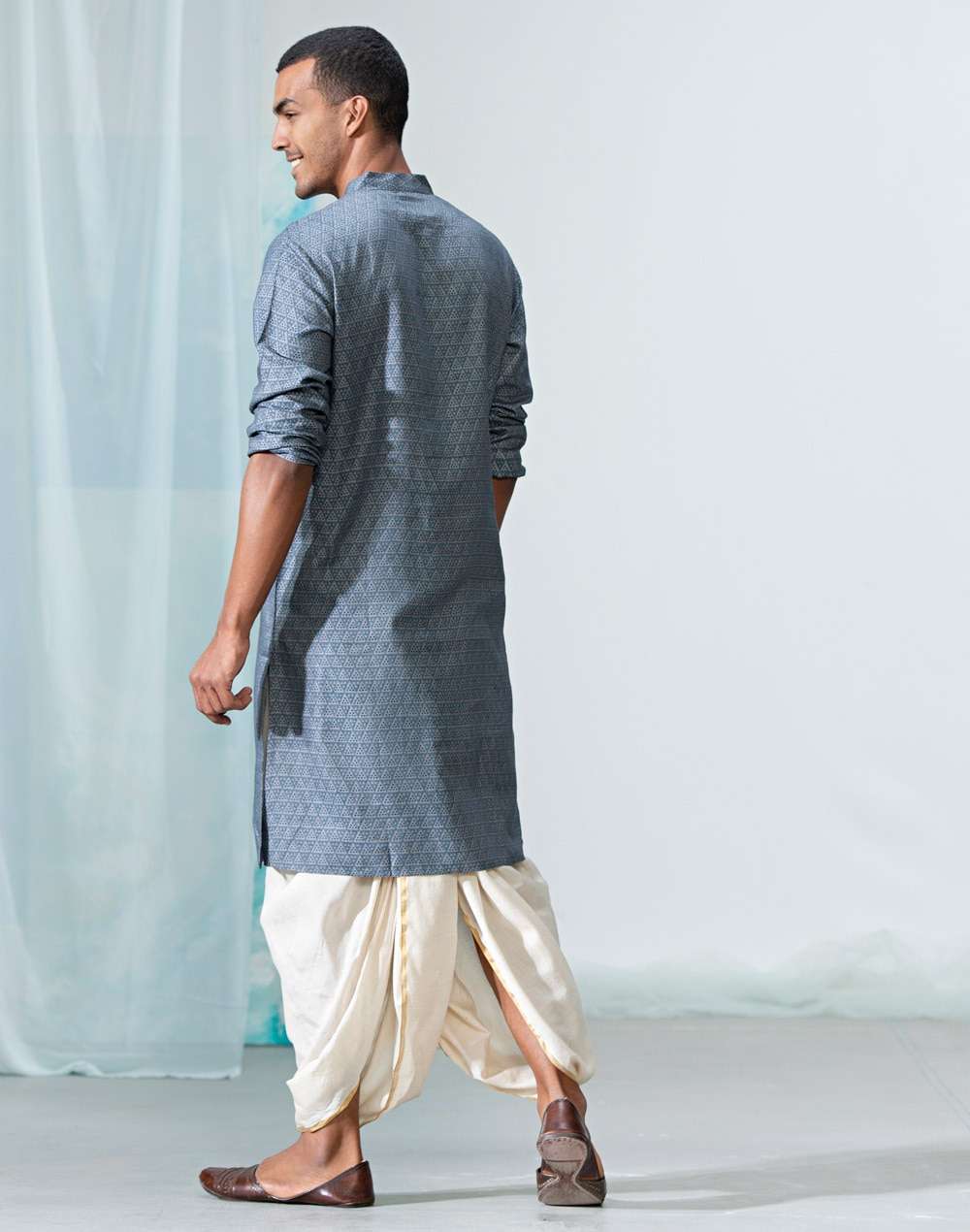 Viscose Tussar Printed Slim Fit Kurta
