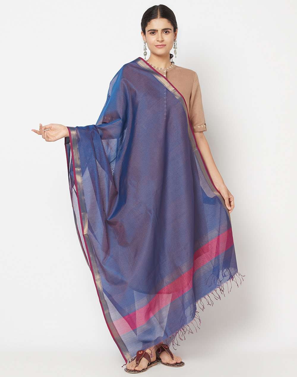 Cotton Silk Maheshwari Dupatta