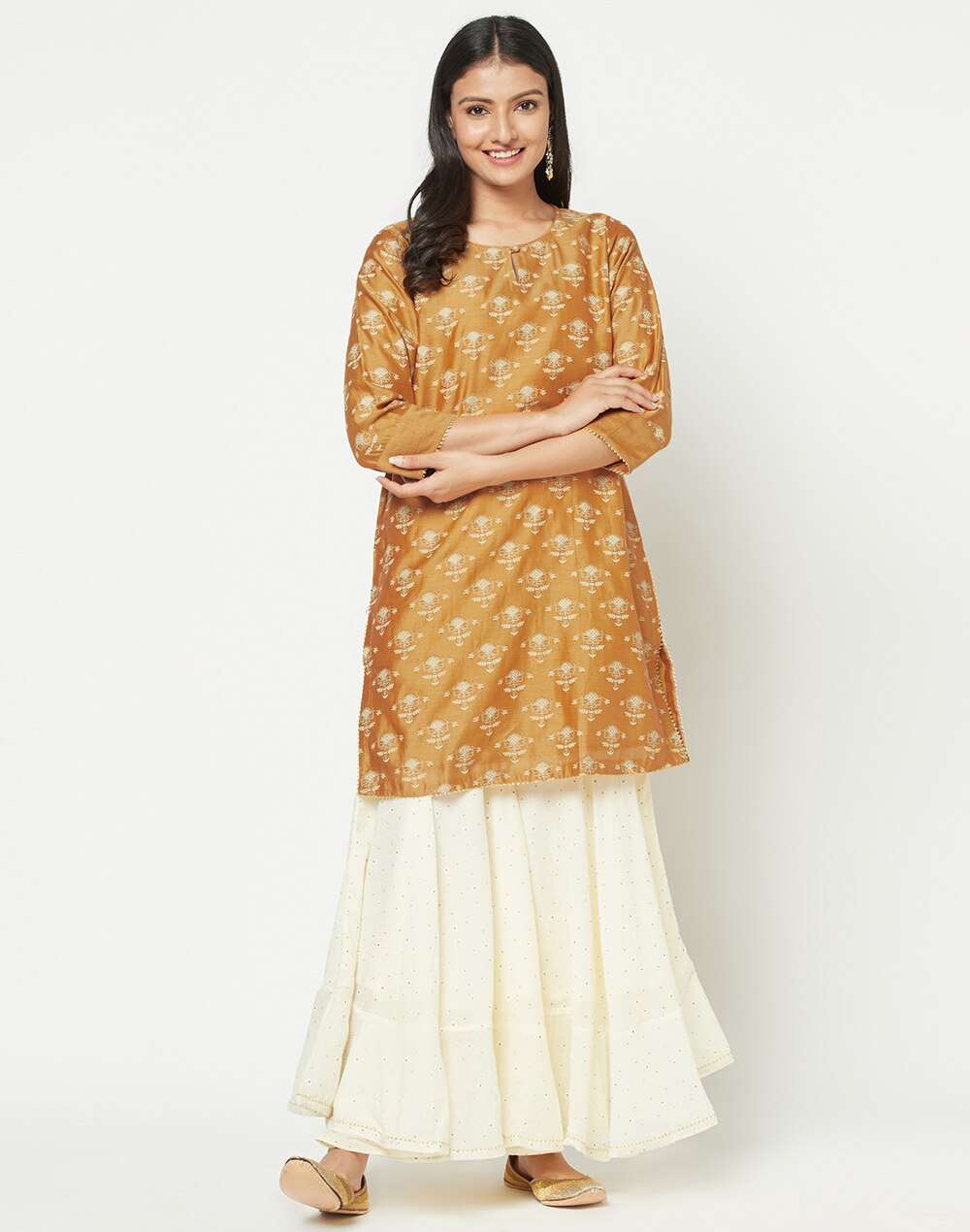Cotton Silk Printed Kurta Set