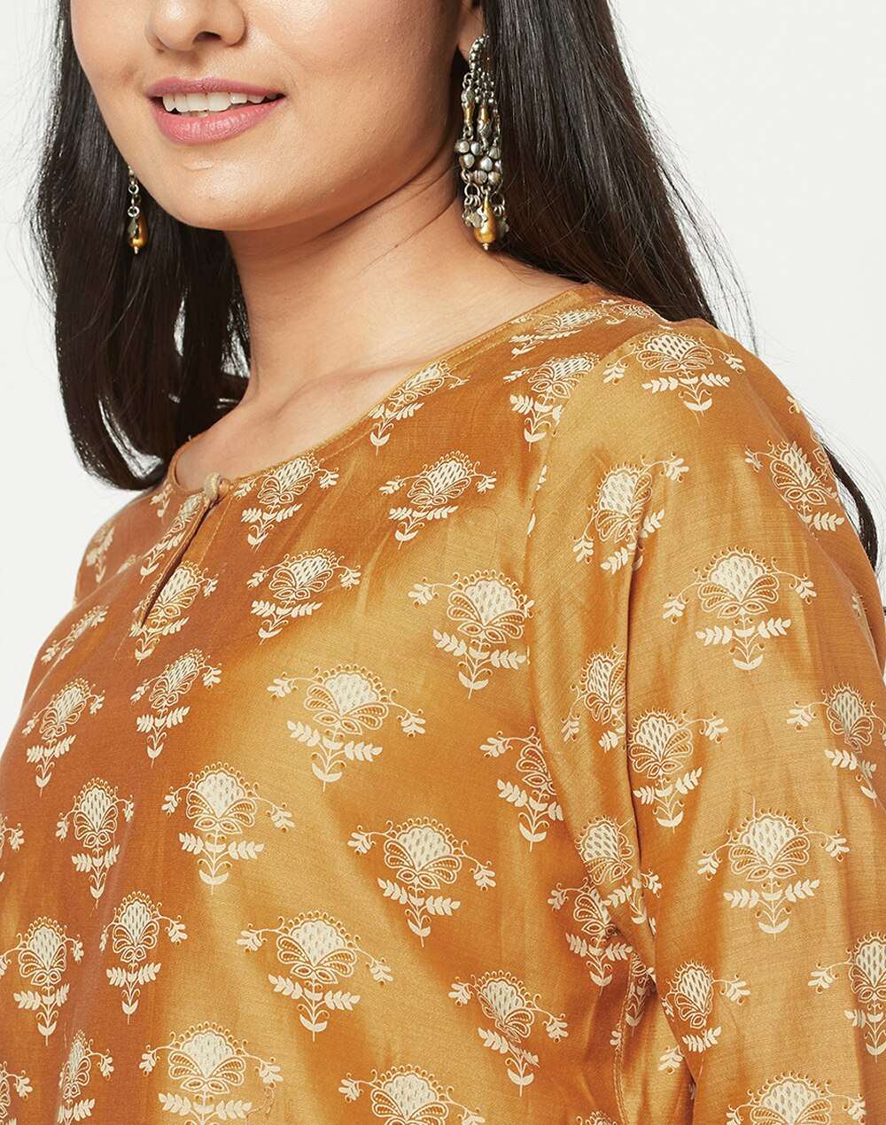 Cotton Silk Printed Kurta Set