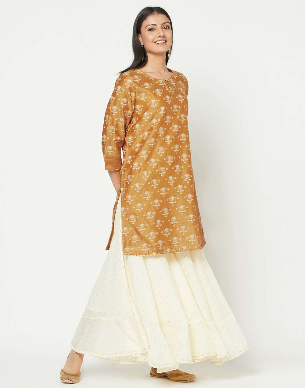 Cotton Silk Printed Kurta Set