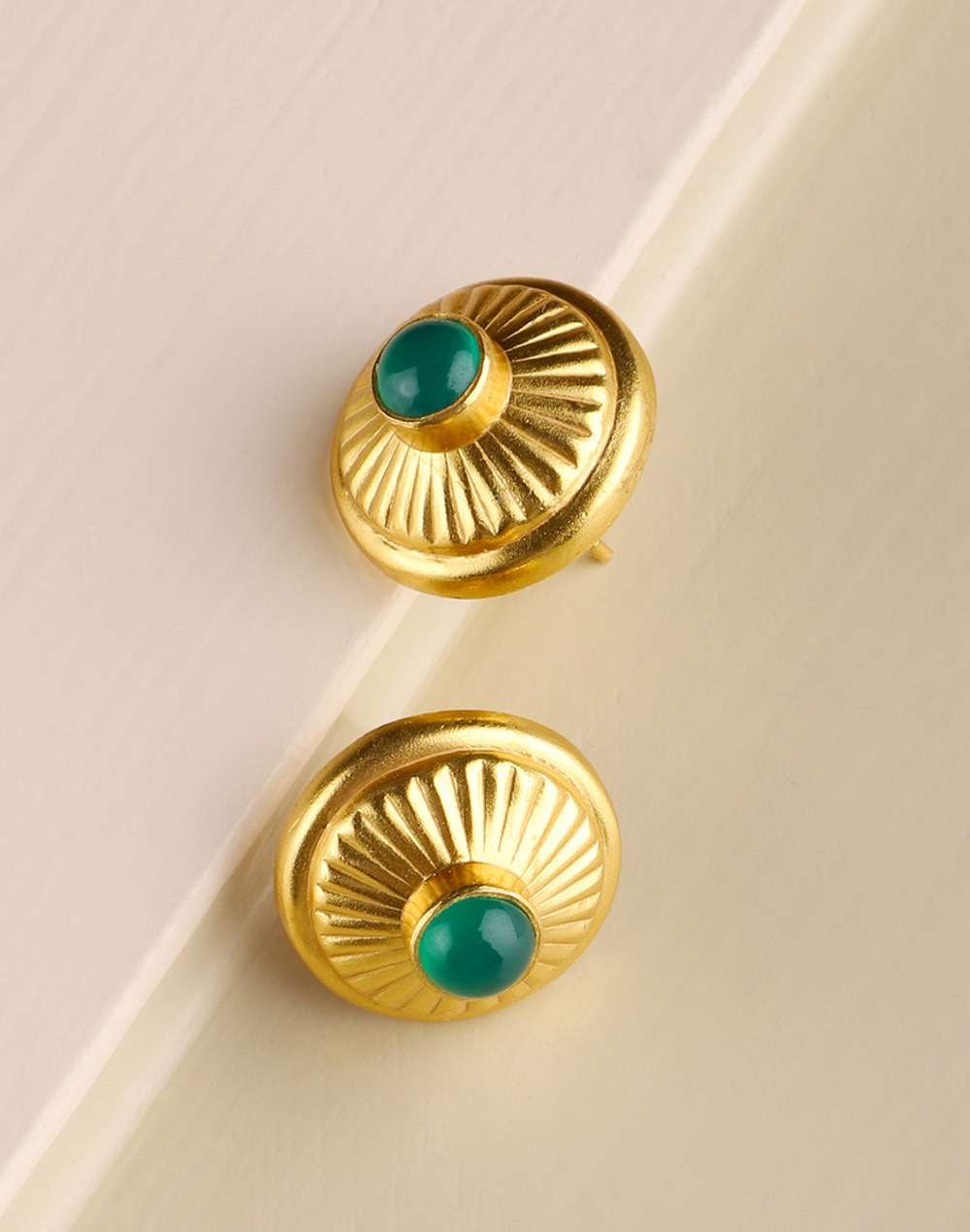 Silver Ethnic Stud Earrings