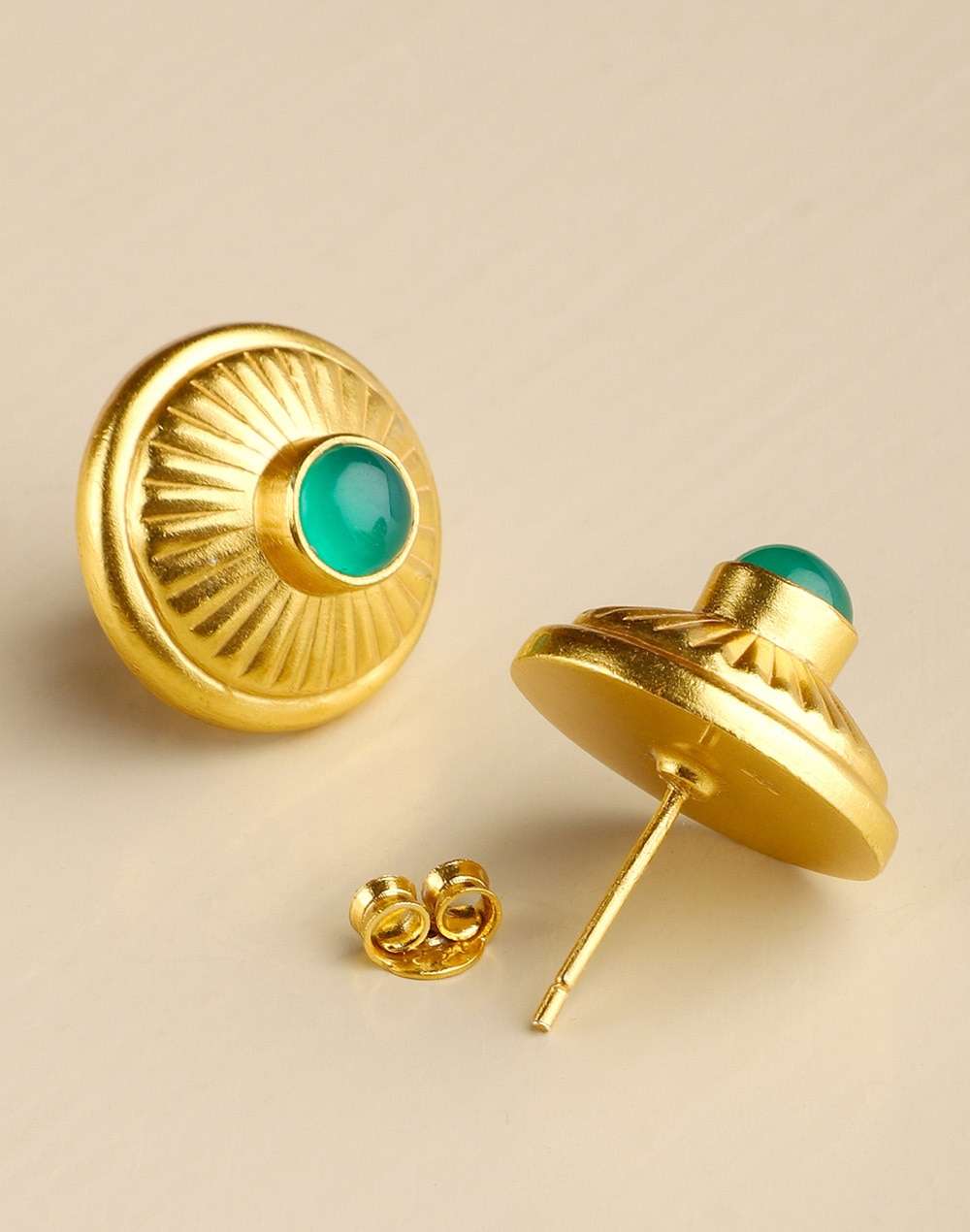 Silver Ethnic Stud Earrings