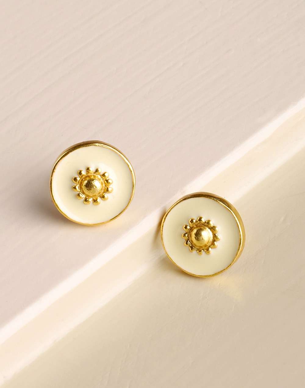 Silver Ethnic Stud Earrings