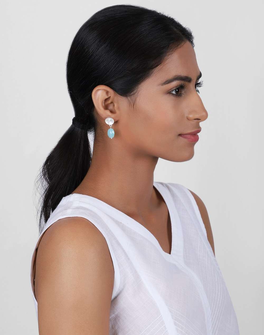 Silver Ethnic Dangler Earrings