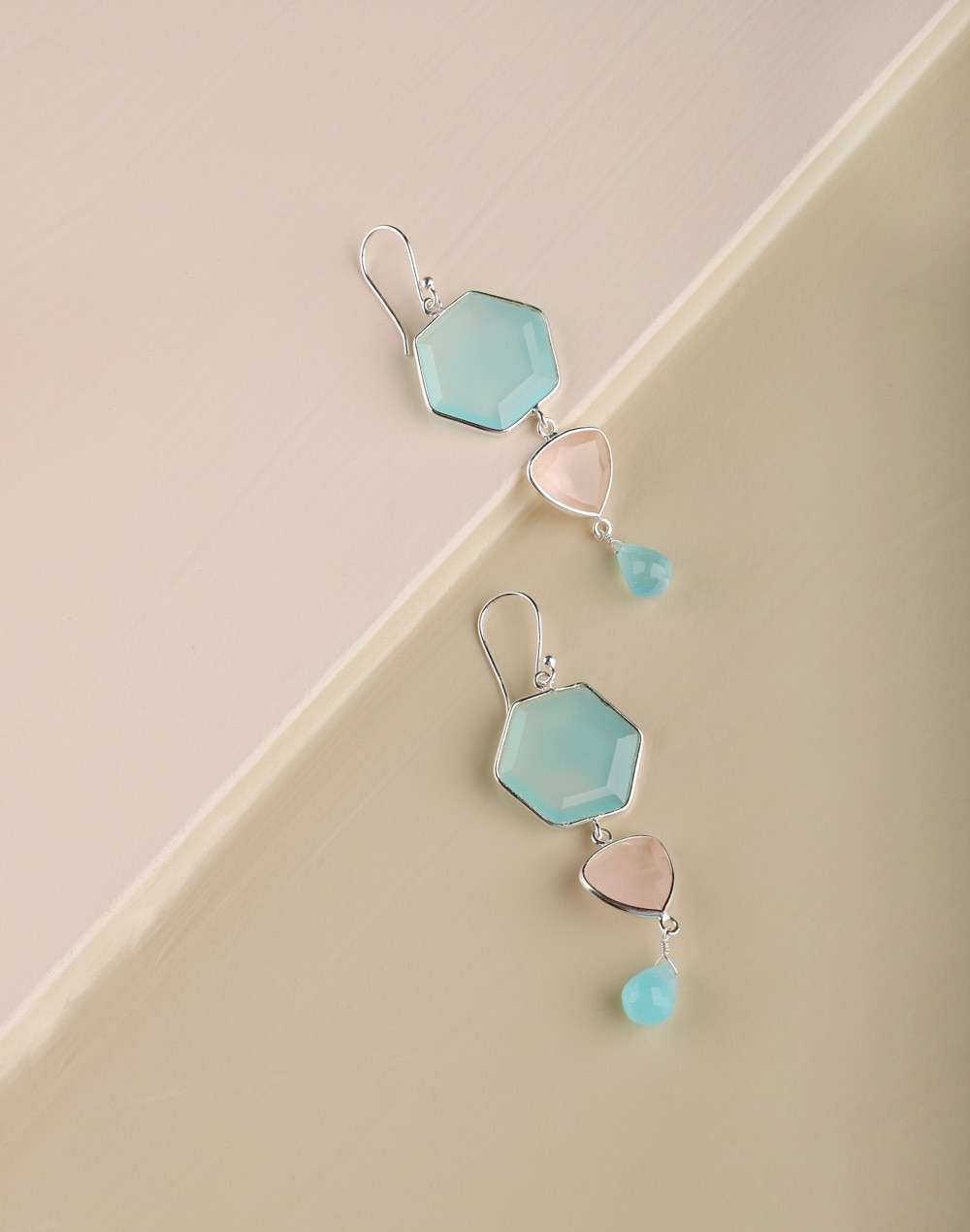 Silver Ethnic Dangler Earrings