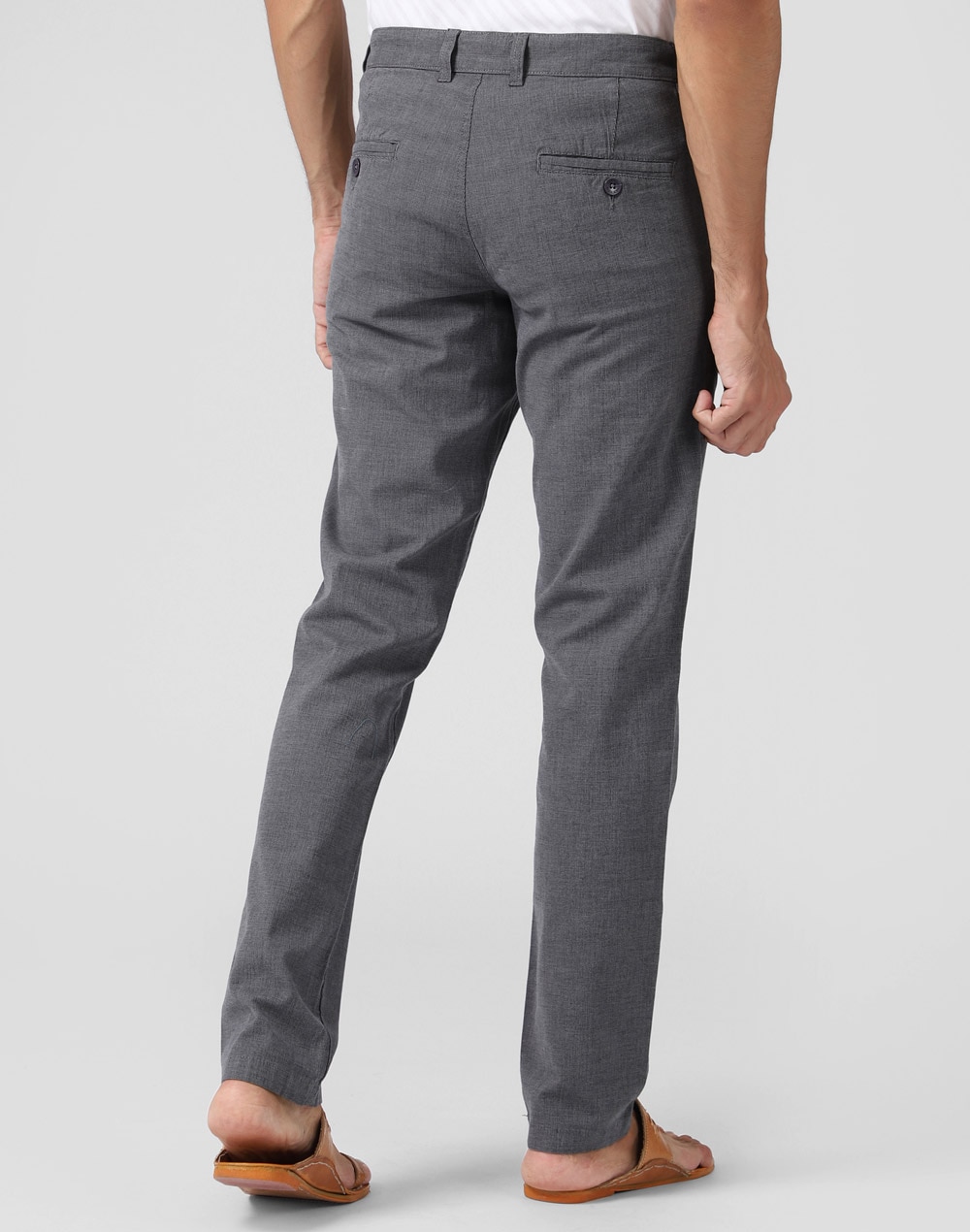 Buy Grey Cotton Striped Slim Fit Pants for Men Online at Fabindia ...