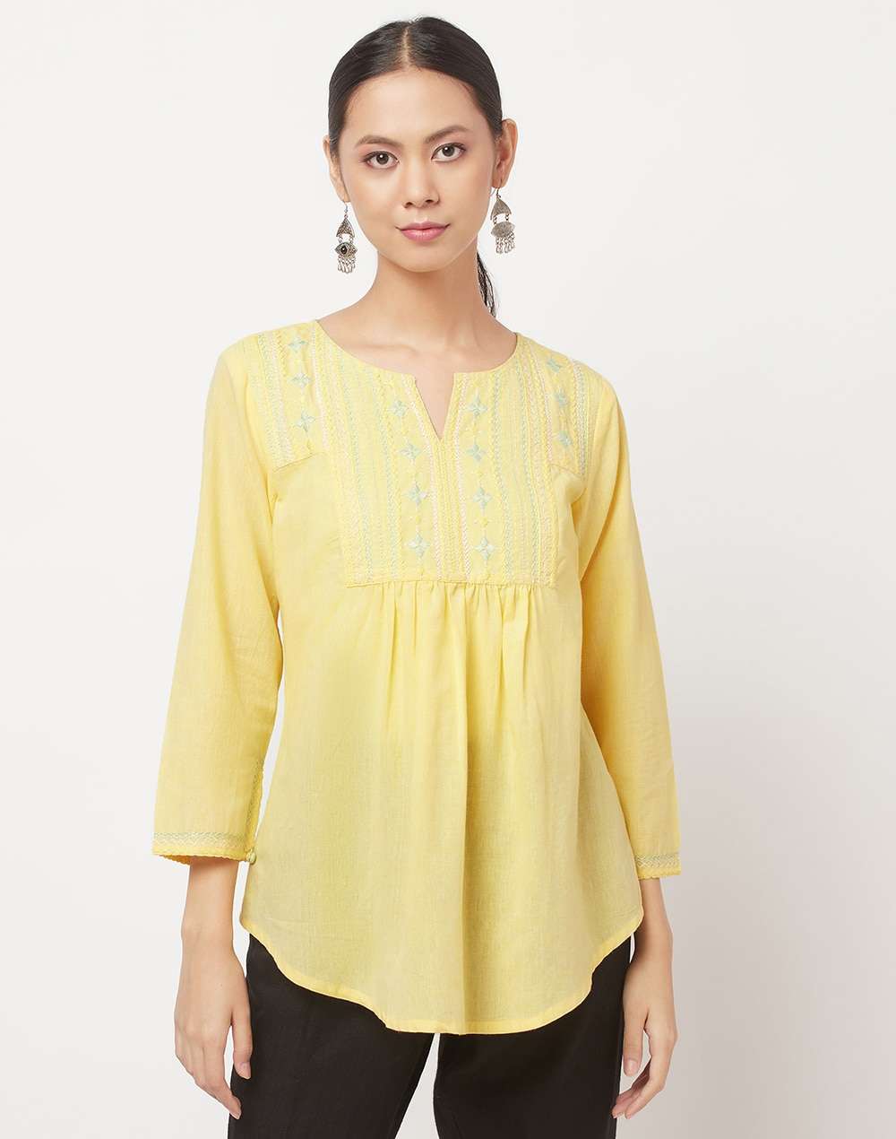 Cotton Embroidered Top