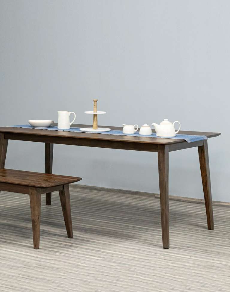 Grey Bhram Wood Dining Table Seater