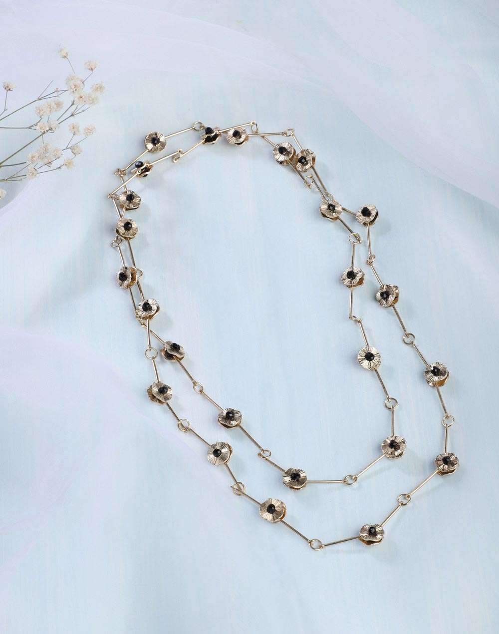 Metal Ethnic Matinee Necklace