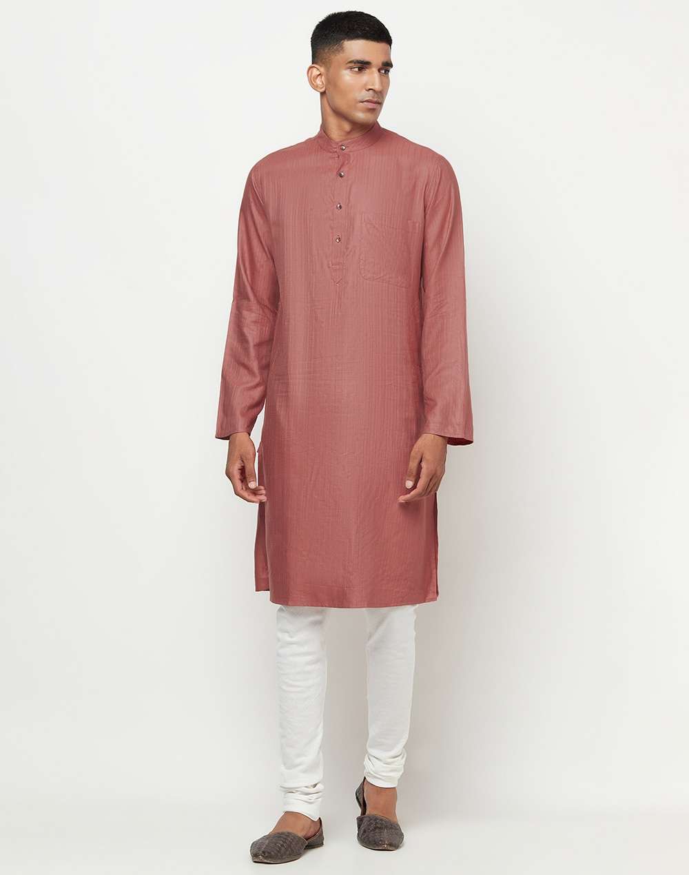 Viscose Tussar Dobby Slim Fit Kurta