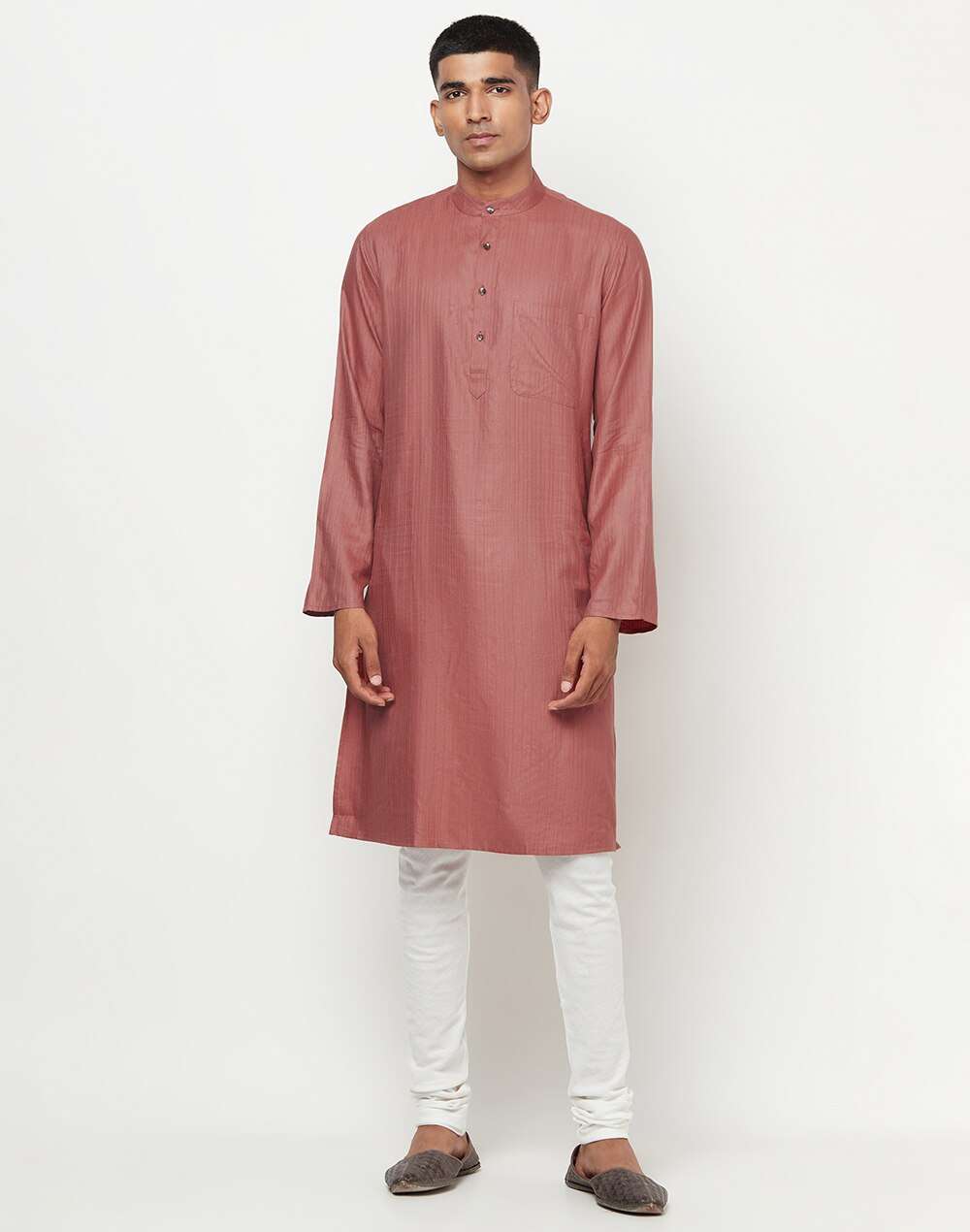 Viscose Tussar Dobby Slim Fit Kurta