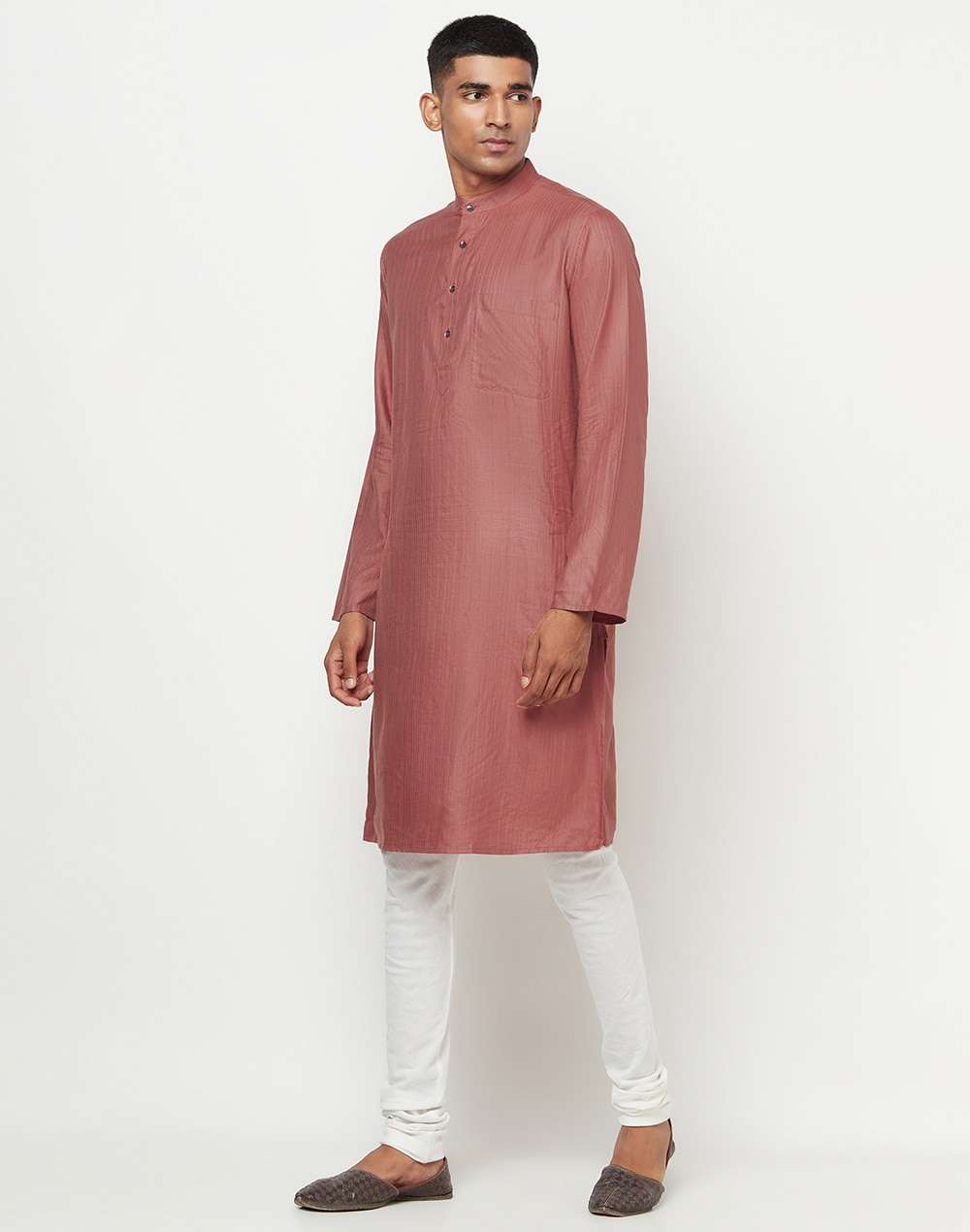 Viscose Tussar Dobby Slim Fit Kurta