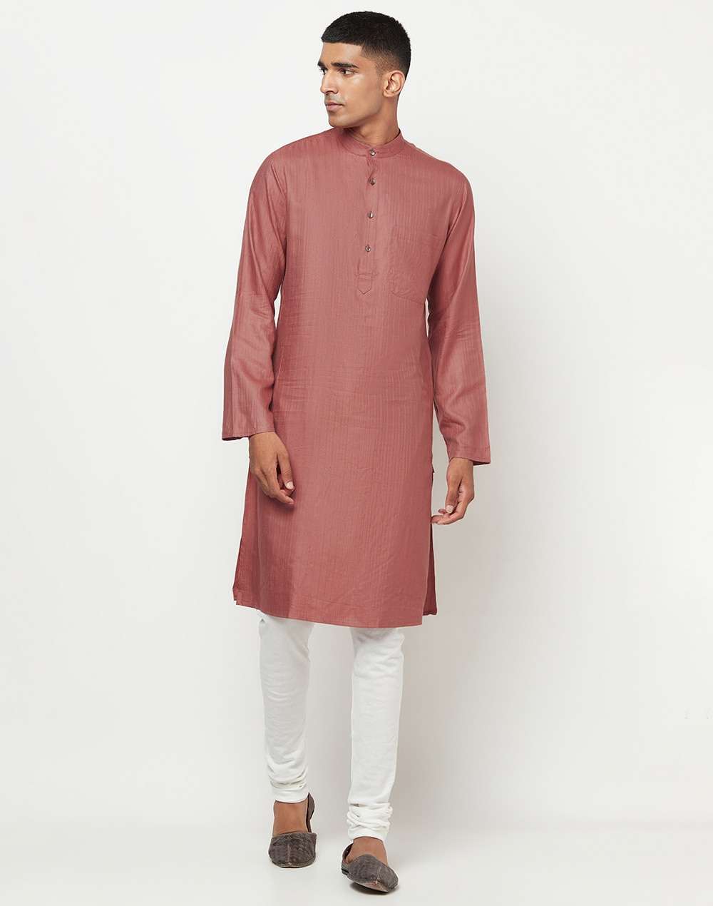 Viscose Tussar Dobby Slim Fit Kurta