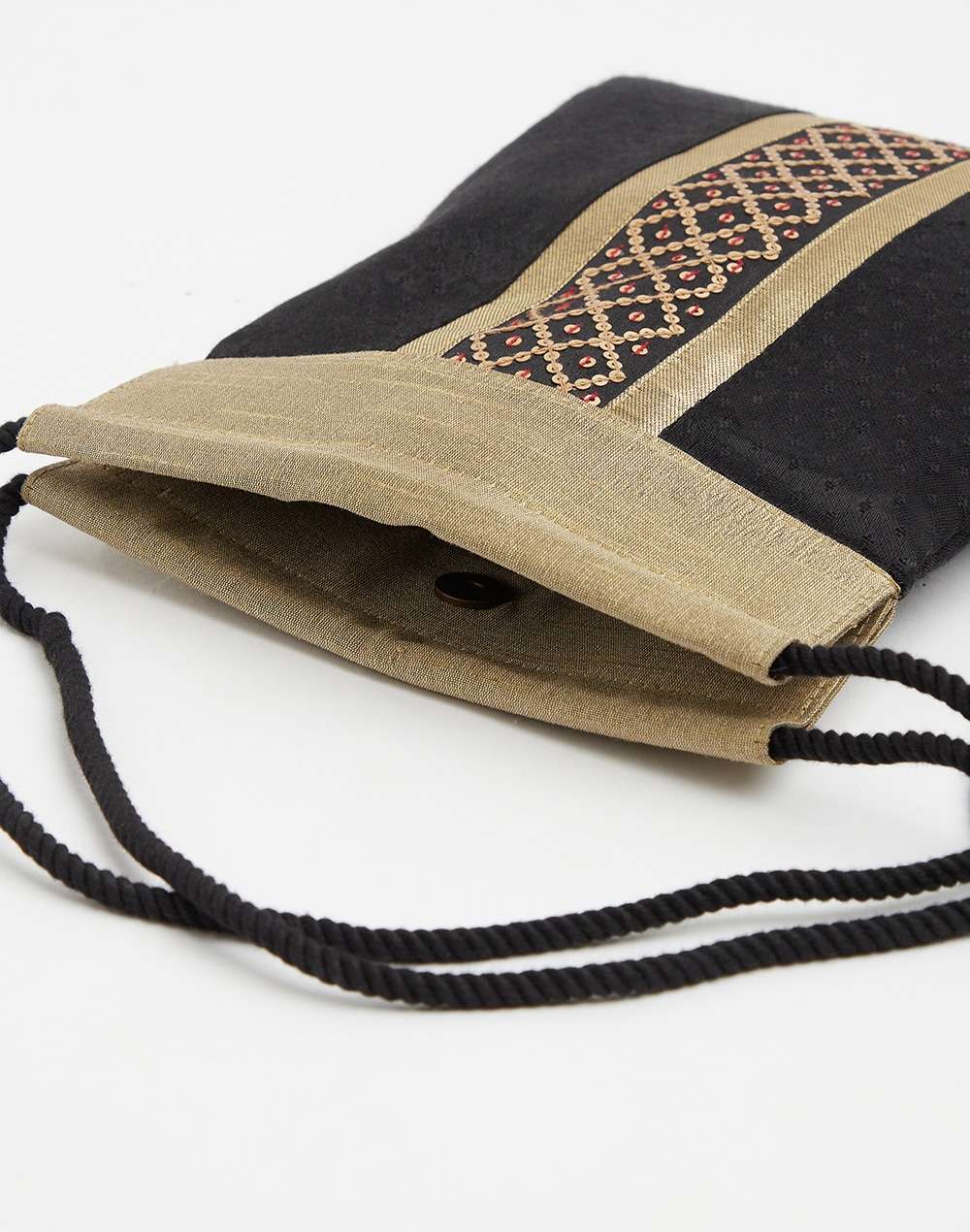 Silk Embroidered Sling Bag